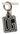Dolce & Gabbana Black White DG Rubber Logo Silver Ring Keychain