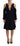 Twinset Black Long Sleeves Open Shoulder A-line Dress