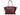 Michael Kors Avril XL Suede Leather Top Zip Satchel Bag Oxblood Red
