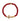 Nialaya Red Coral Gold CZ Cross 925 Silver Bracelet